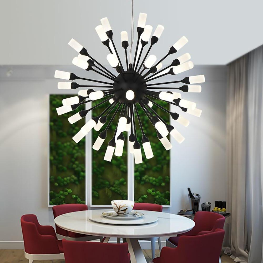 Modern Starburst Globe Chandelier Metal Acrylic Ceiling Light