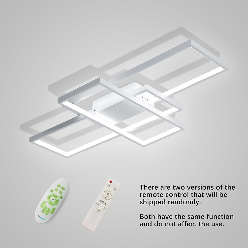 Tiered Rectangular Flush Mount LED Ceiling Light – Modern Metal