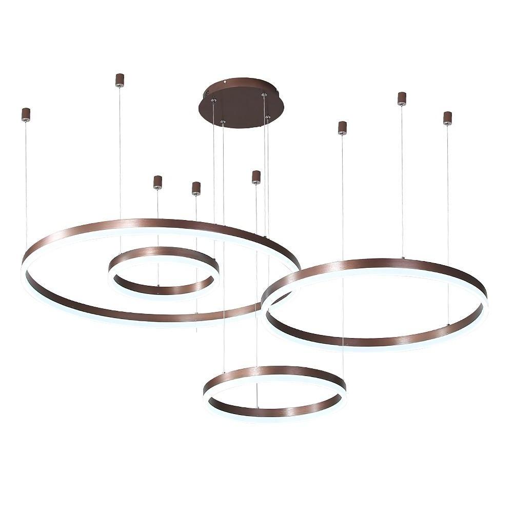 Modern Circle Aluminum Chandelier with Adjustable LED Light
