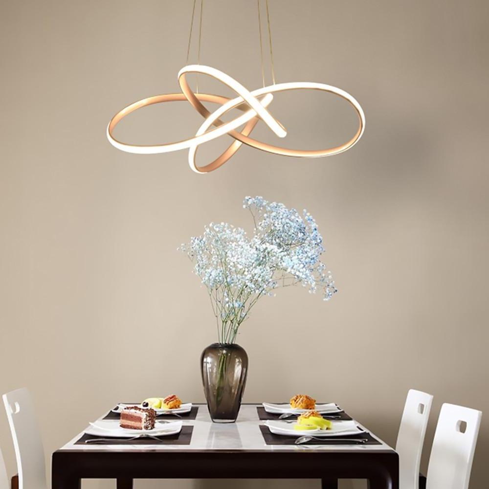 Interweaving Wave Pendant Light Aluminum Acrylic LED Chandelier