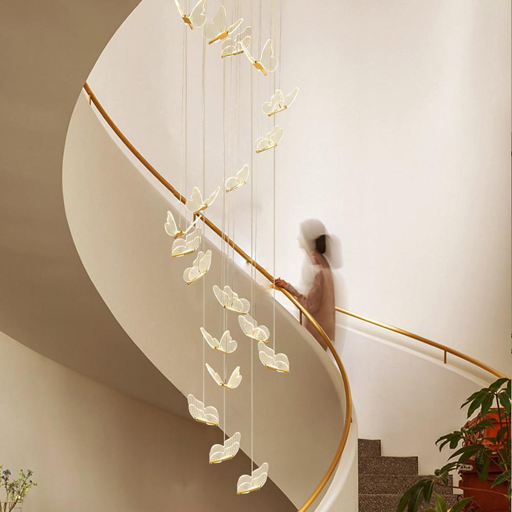 Butterfly Pendant Light Modern Acrylic Metal LED Chandelier