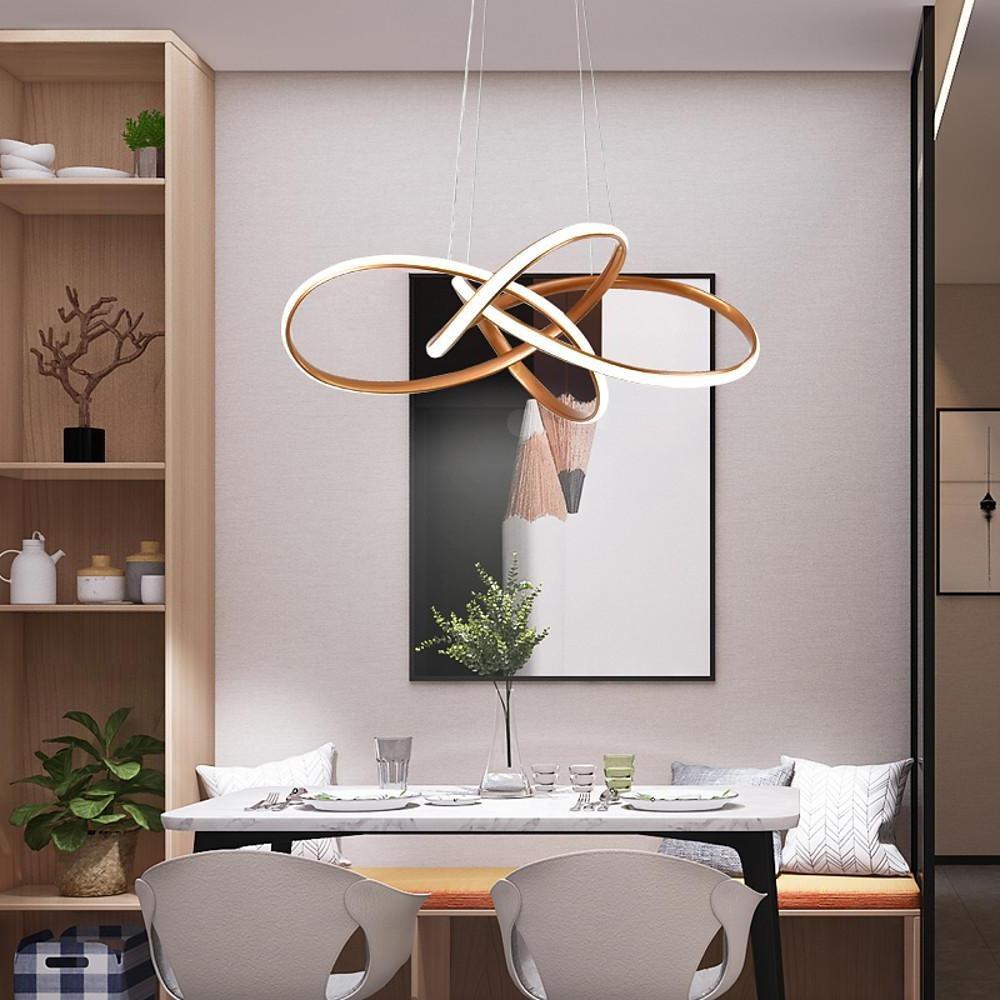 Interweaving Wave Pendant Light Aluminum Acrylic LED Chandelier