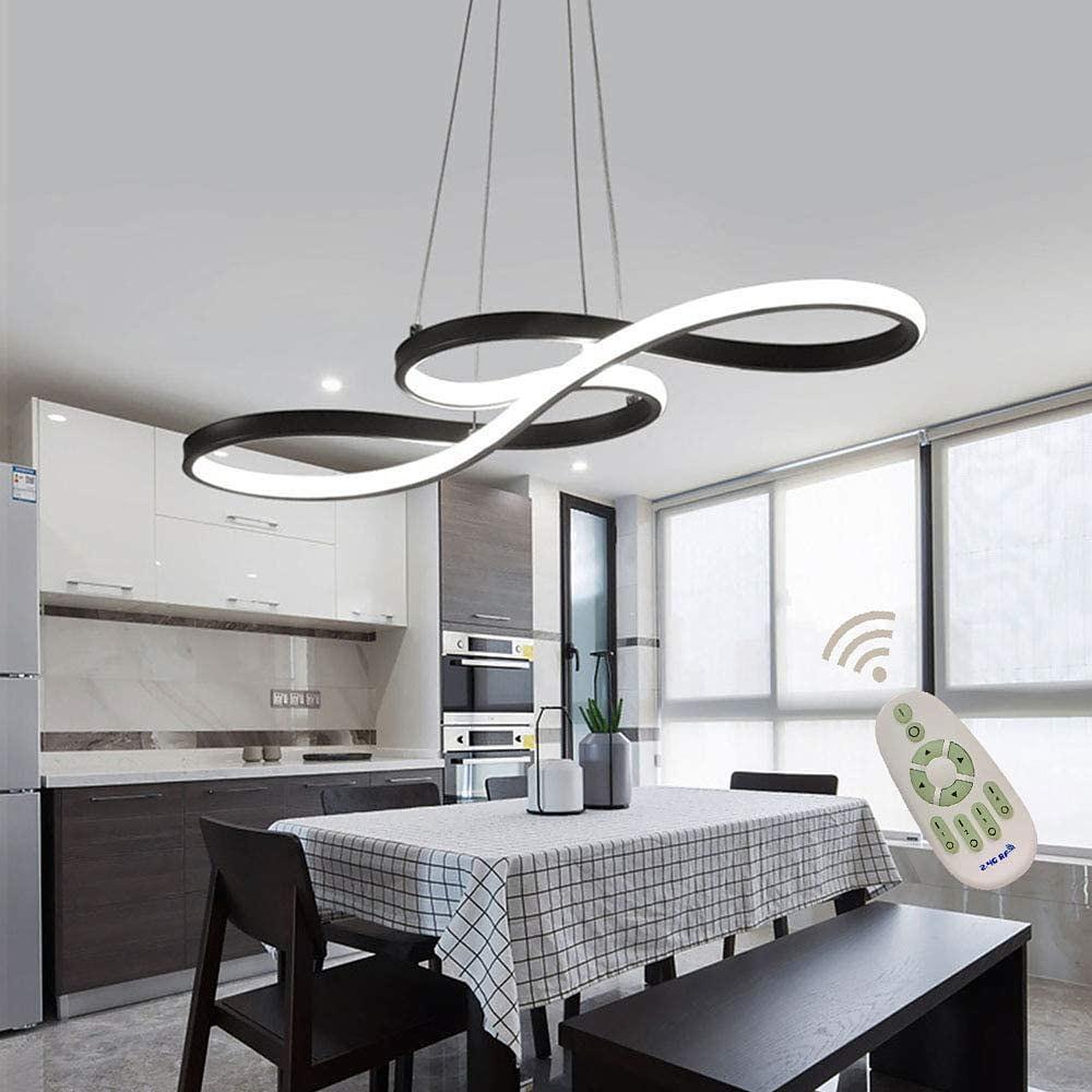 Modern Geometric Wave Chandelier Metal Silica Gel Ceiling Light
