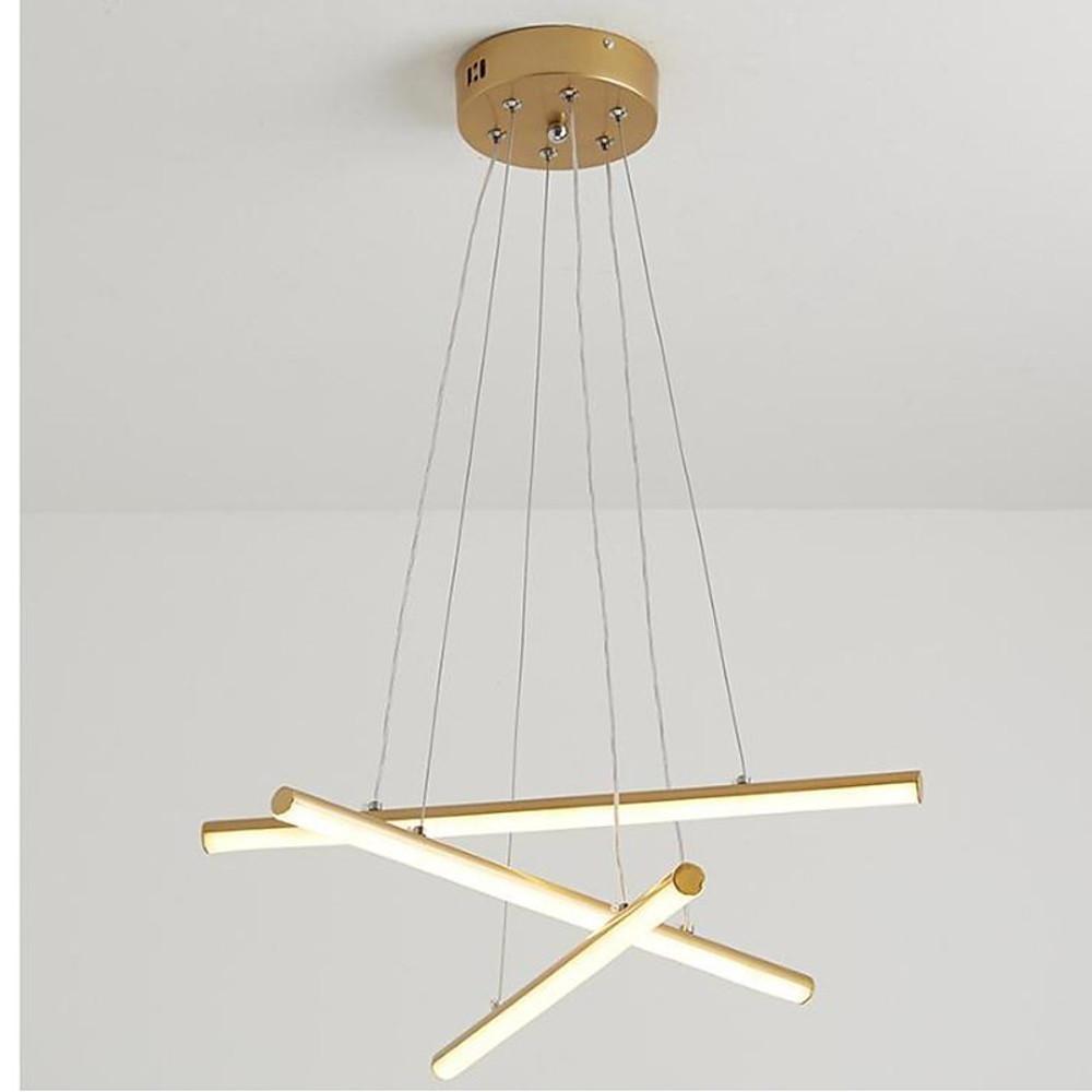 Modern 3-Light LED Bar Chandelier in Aluminum & PVC