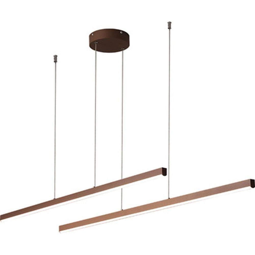 Modern Linear Chandelier Aluminum Acrylic Dining Room Pendant