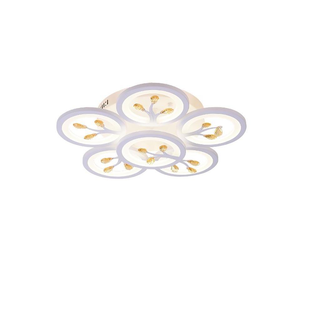 16-Light Flower Dimmable LED Flush Mount Ceiling Light White