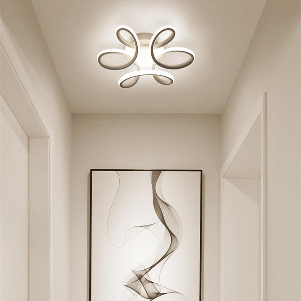 Geometric Flower LED Flush Mount Ceiling Light Modern Metal Fixture