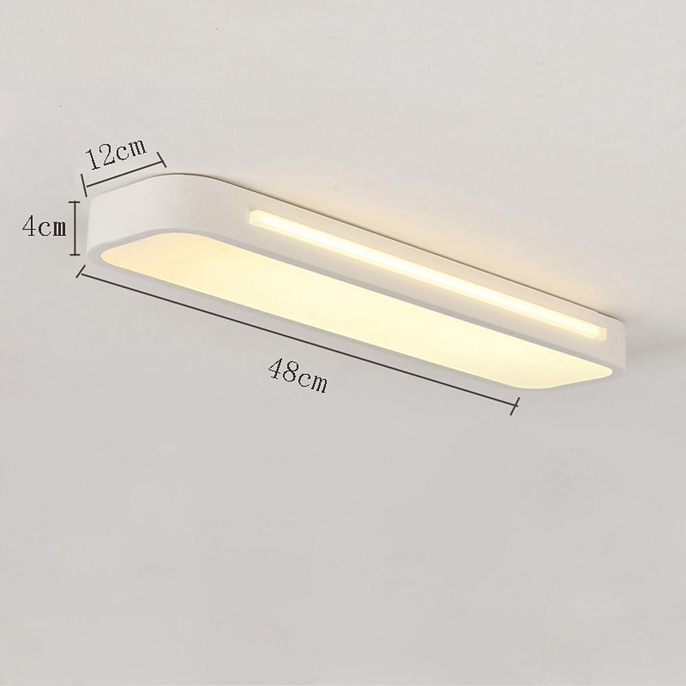 19" Modern Oval LED Flush Mount Ceiling Light Metal & Acrylic
