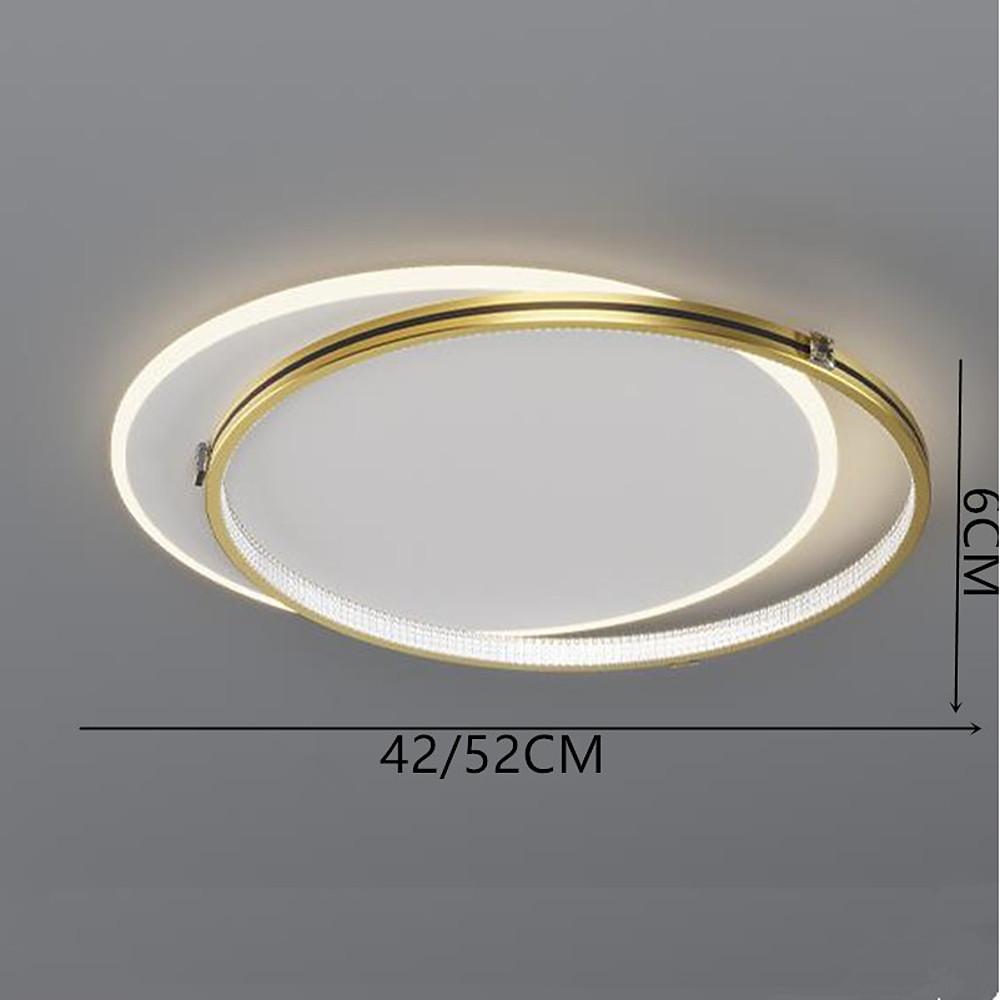 Modern Dual Circle LED Flush Mount Ceiling Light with Dimming