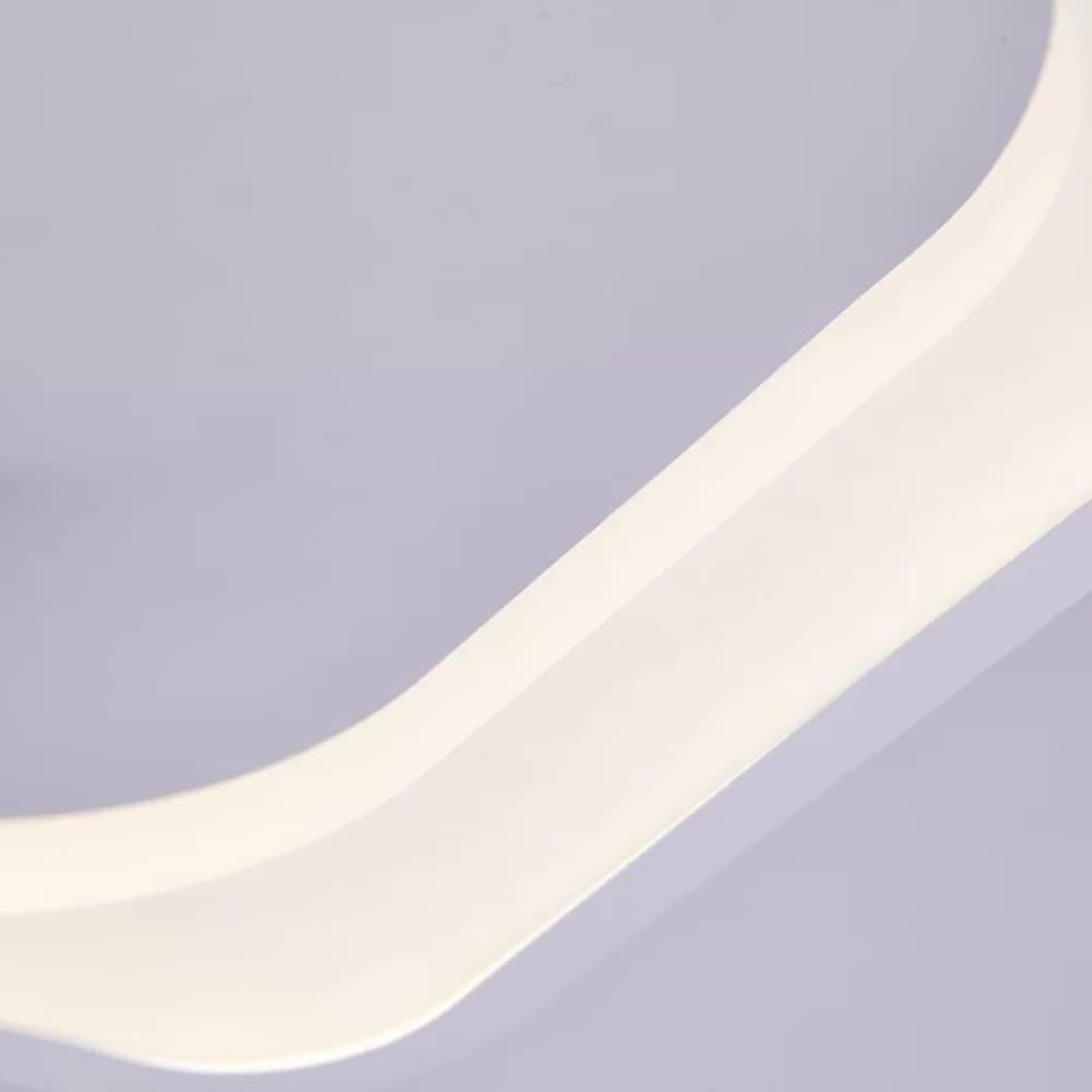 Rectangular LED Flush Mount Ceiling Light - Modern White Metal