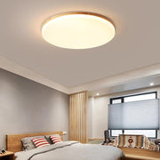 Minimalist Wood Flush Mount Ceiling Light with LED