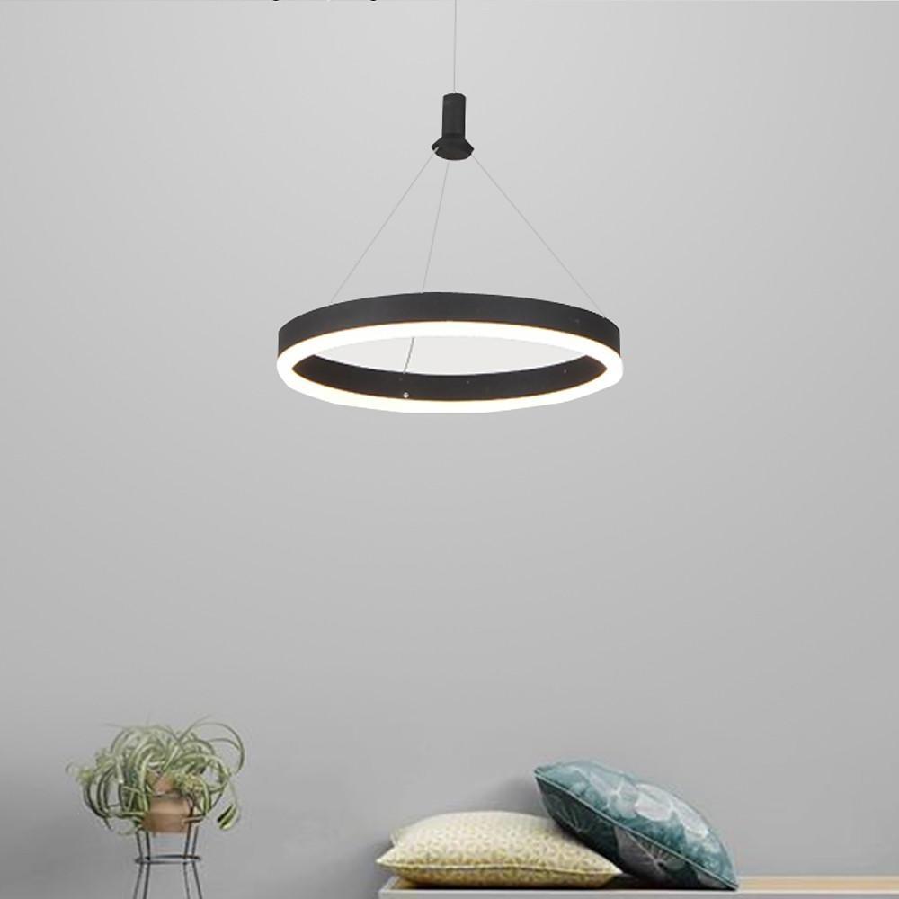 Modern LED Ring Pendant Light – Minimalist Aluminum Chandelier