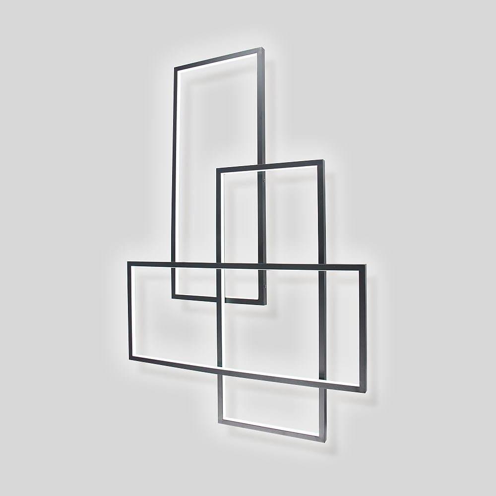 Rectangular Hybrid Modern Flush Mount Ceiling Light with LED