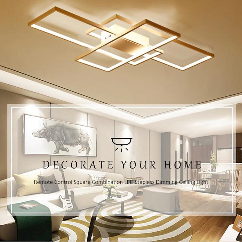 Modern Abstract LED Flush Mount Ceiling Light – Three Rectangles