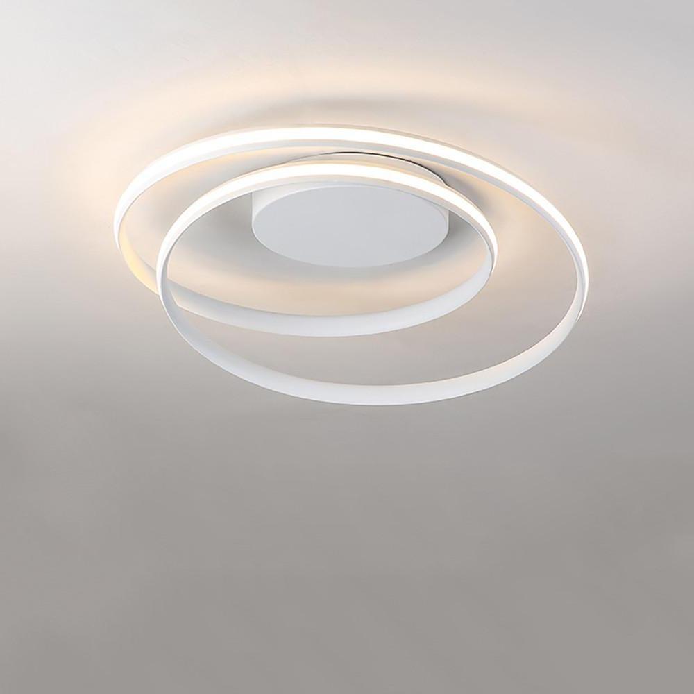 Spiraling Halo LED Flush Mount Ceiling Light Modern Metal Design