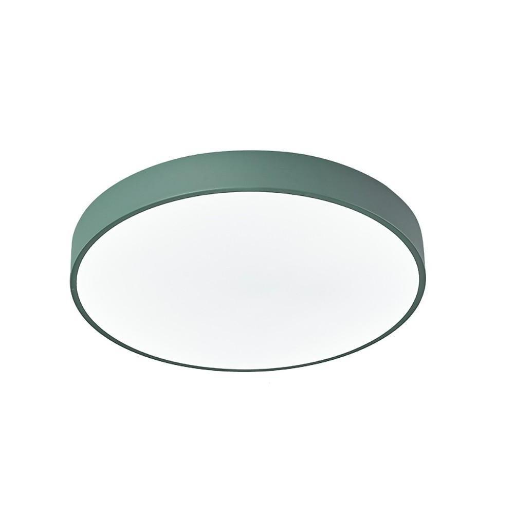 Ultra-Thin Round LED Ceiling Light Flush Mount Wood Frame
