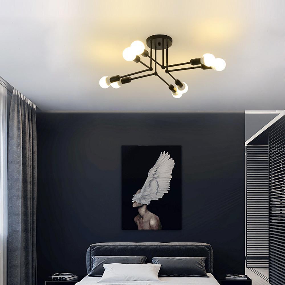 8-Light Linear Flush Mount Ceiling Light - Modern Metal Fixture