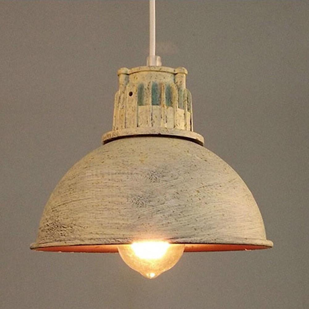 Industrial Metal Dome Pendant Light – Vintage LED Single Fixture