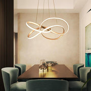 Interweaving Wave Pendant Light Aluminum Acrylic LED Chandelier