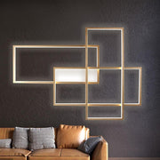 Rectangular Hybrid Modern Flush Mount Ceiling Light with LED