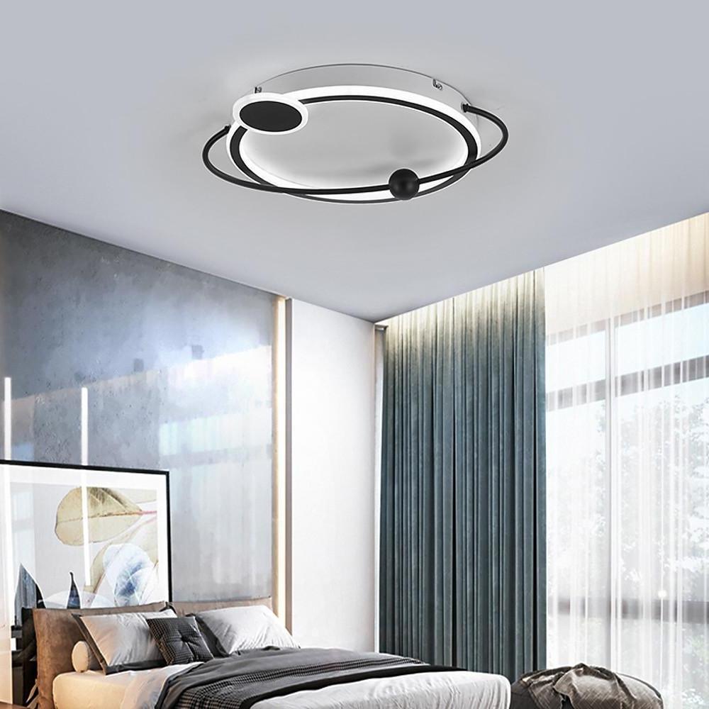 Oval LED Flush Mount Ceiling Light - Modern Geometric Metal Fixture