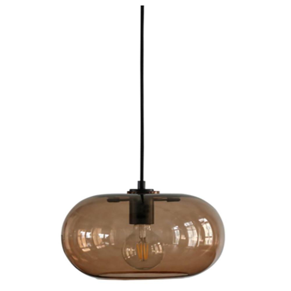Elongated Globe Glass Pendant Light Nordic Style Hanging Lamp