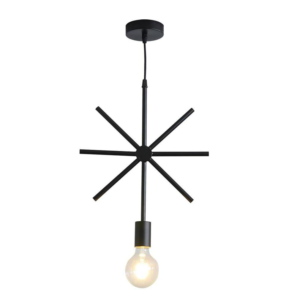 Black & Gold Geometric Pendant Light – Modern Metal Ceiling Lamp