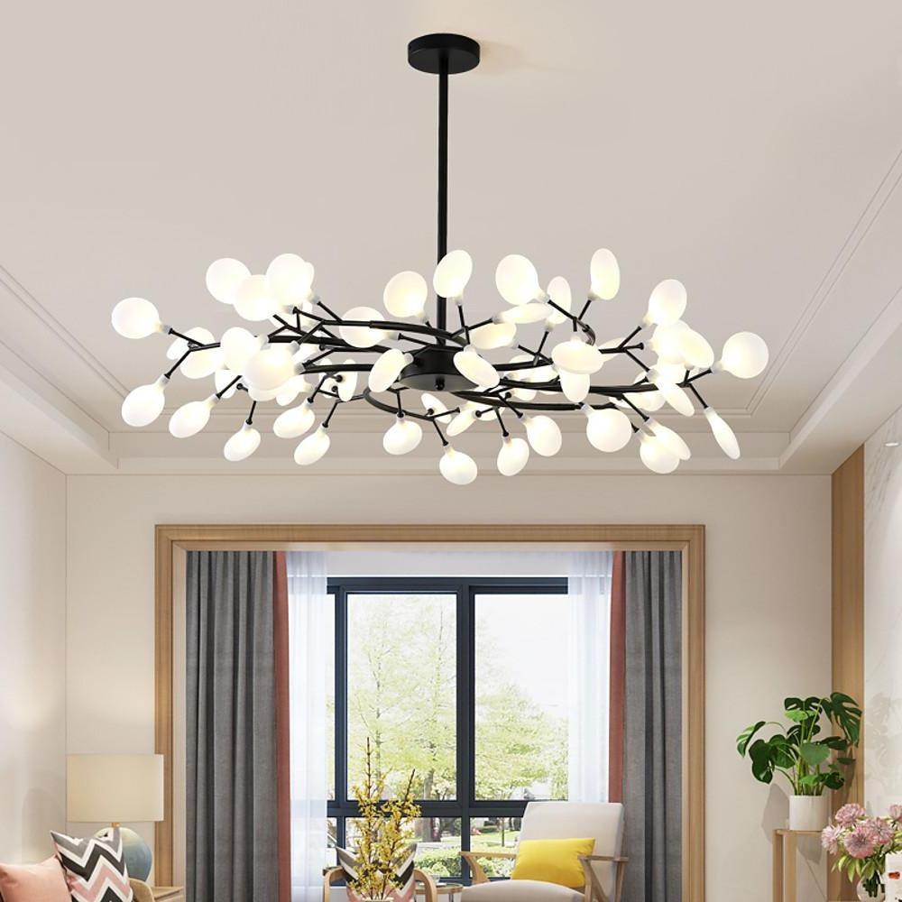 Contemporary Sputnik Chandelier with Acrylic Bubbles