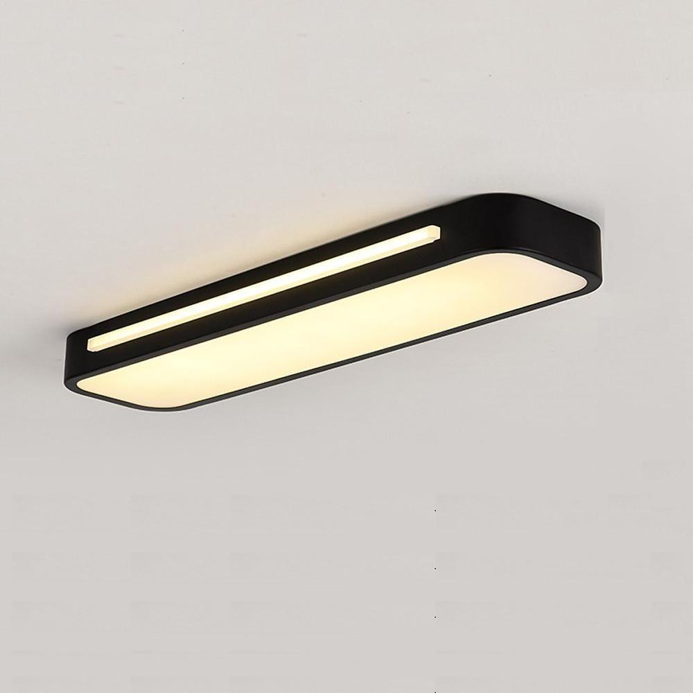 19" Modern Oval LED Flush Mount Ceiling Light Metal & Acrylic