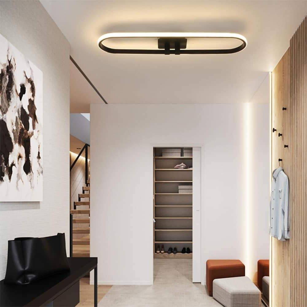 Rounded Rectangle Dimmable LED Flush Mount Ceiling Light