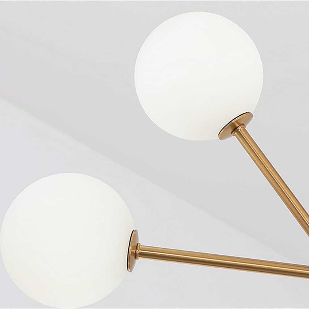 Geometric Sputnik Chandelier Gold Metal Glass 4-Light Modern
