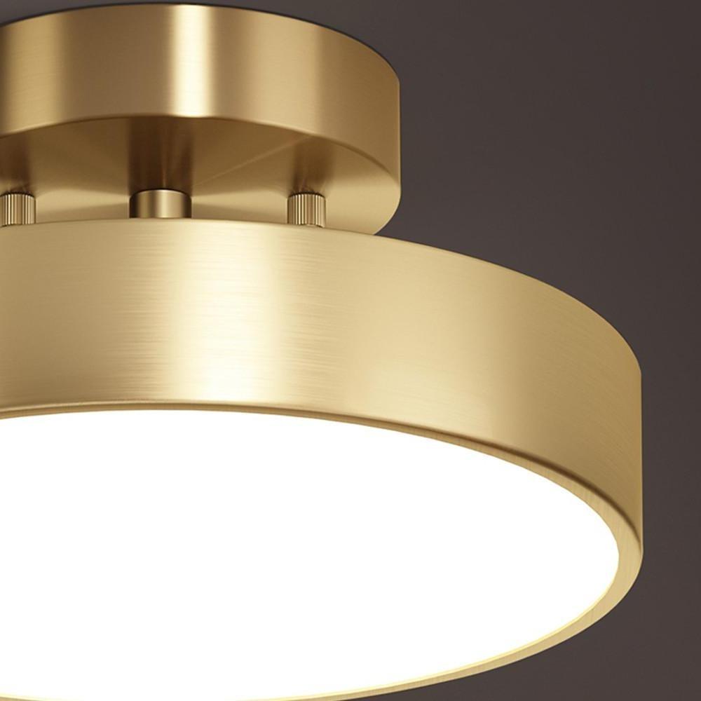Adjustable Nordic Flush Mount Ceiling Light with Electroplated Copper