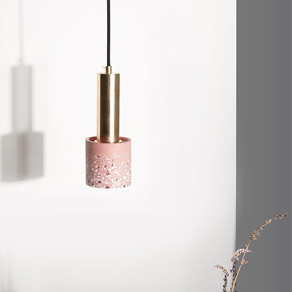 Cylinder Concrete Pendant Light Nordic Modern Single Light