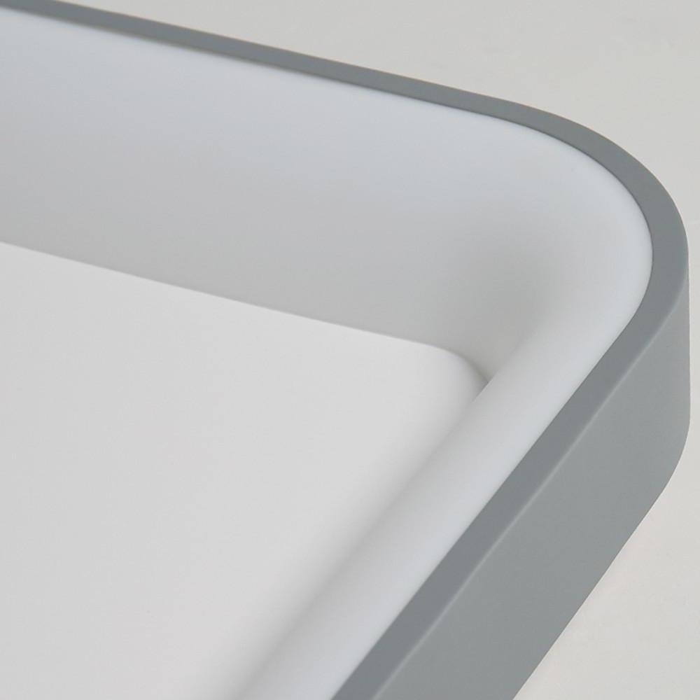 Square Modern LED Flush Mount Ceiling Light – Metal & Acrylic