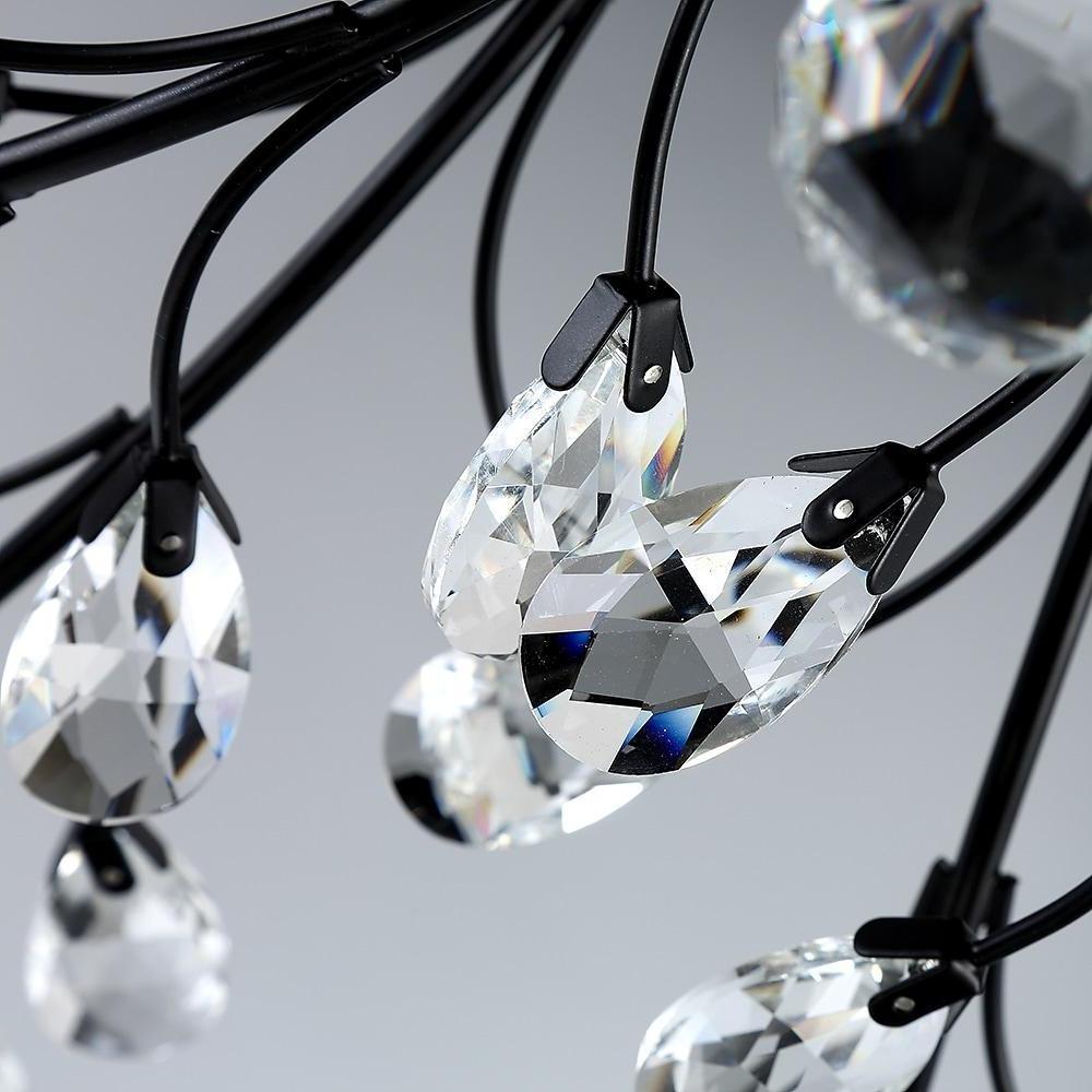 Crystal Leaf Flush Mount Ceiling Chandelier Vintage 15-Light