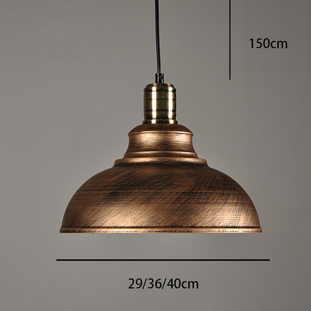 Industrial Metal Pendant Light with Adjustable Cord
