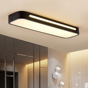 19" Modern Oval LED Flush Mount Ceiling Light Metal & Acrylic