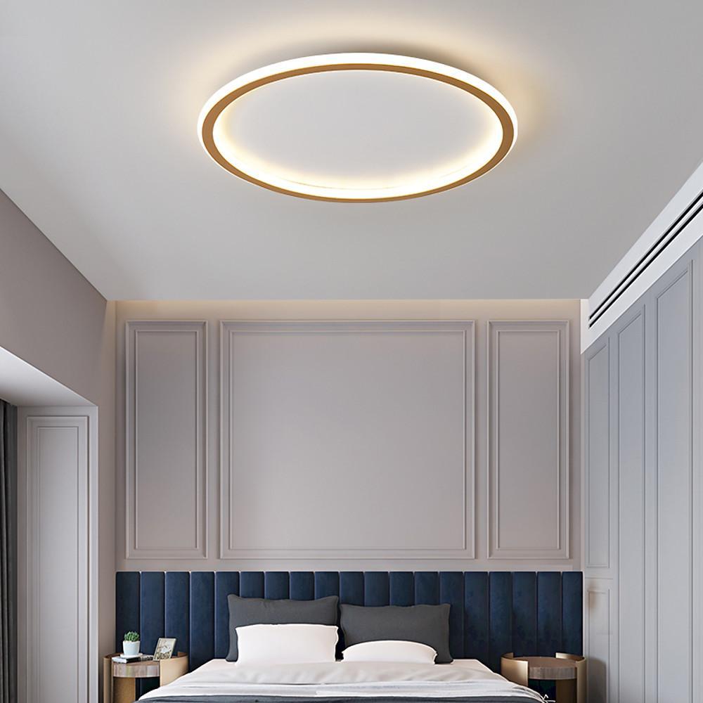 Minimalist Square Flush Mount LED Ceiling Light with Remote