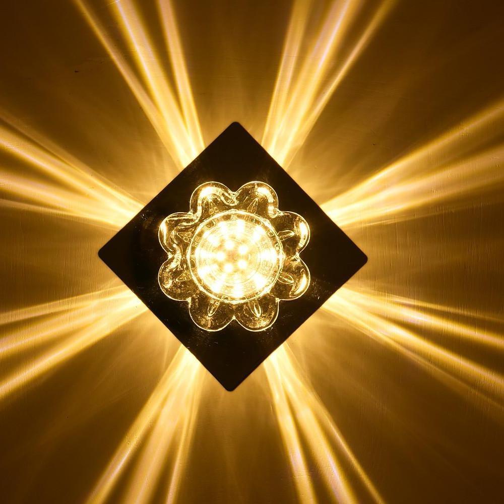 Crystal Flower Flush Mount LED Ceiling Light - Modern Electroplated