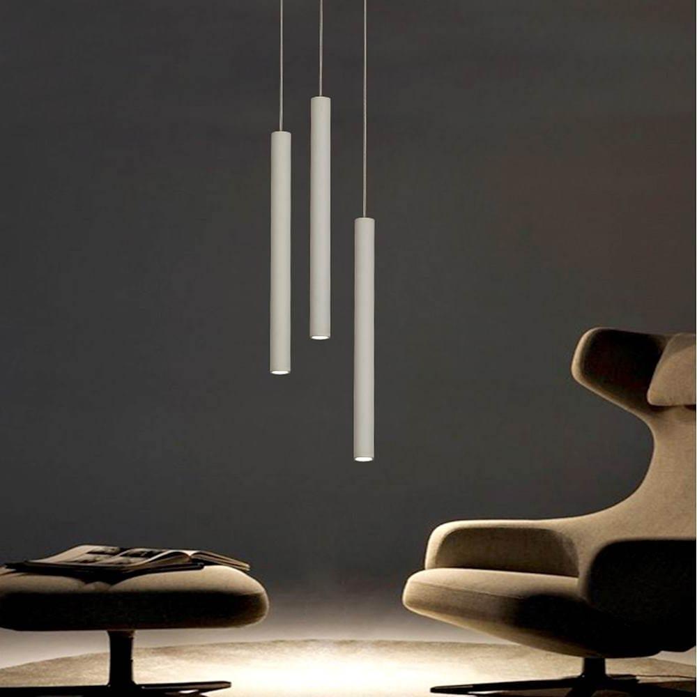 3-Light Adjustable LED Pendant Light Set – Modern Aluminum Island