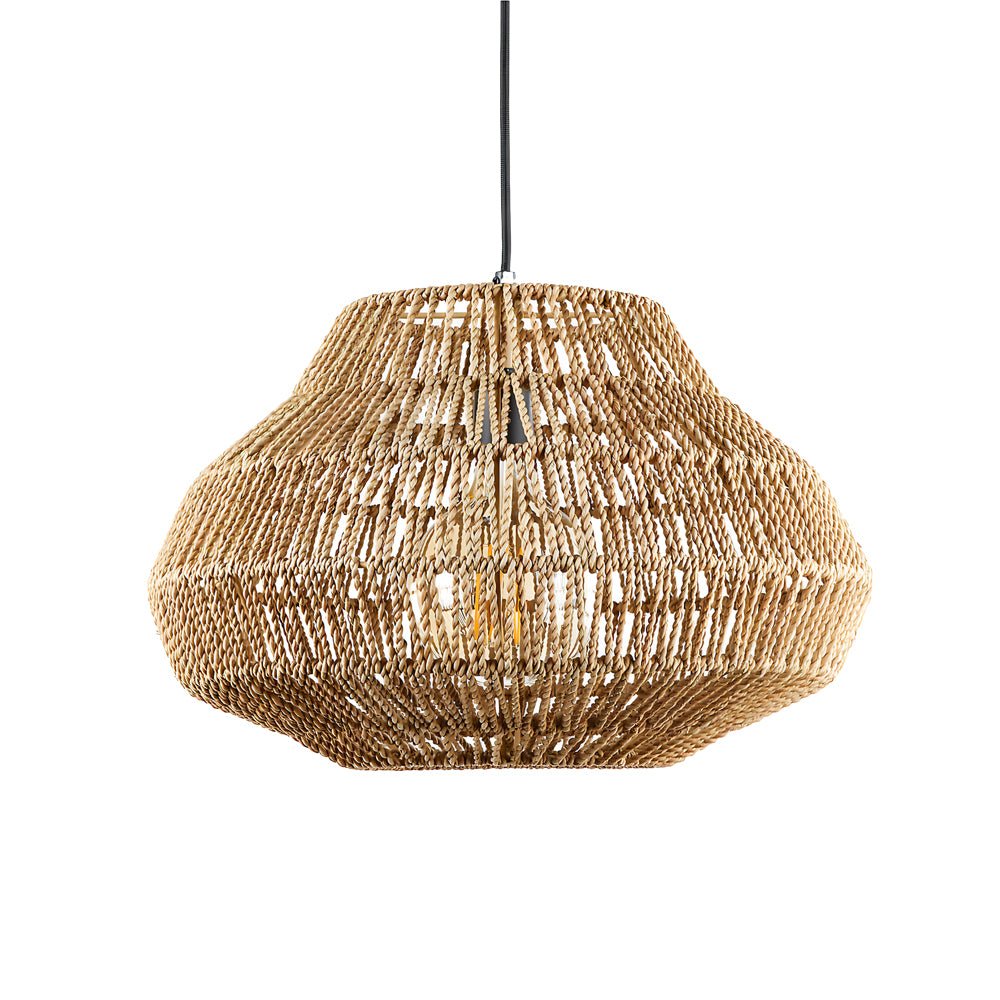 Handwoven Rattan Pendant Light – Japanese Rustic Modern Chandelier