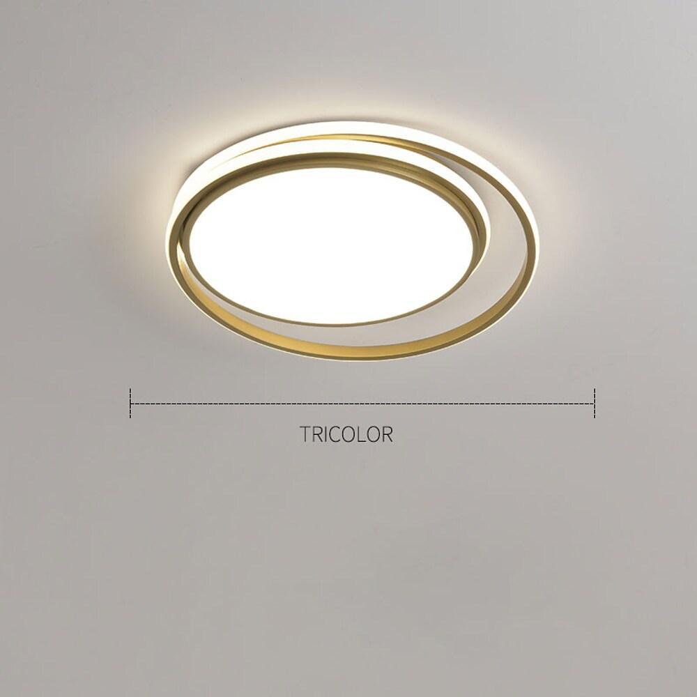 Modern Circular LED Flush Mount Ceiling Light – Acrylic & Aluminum