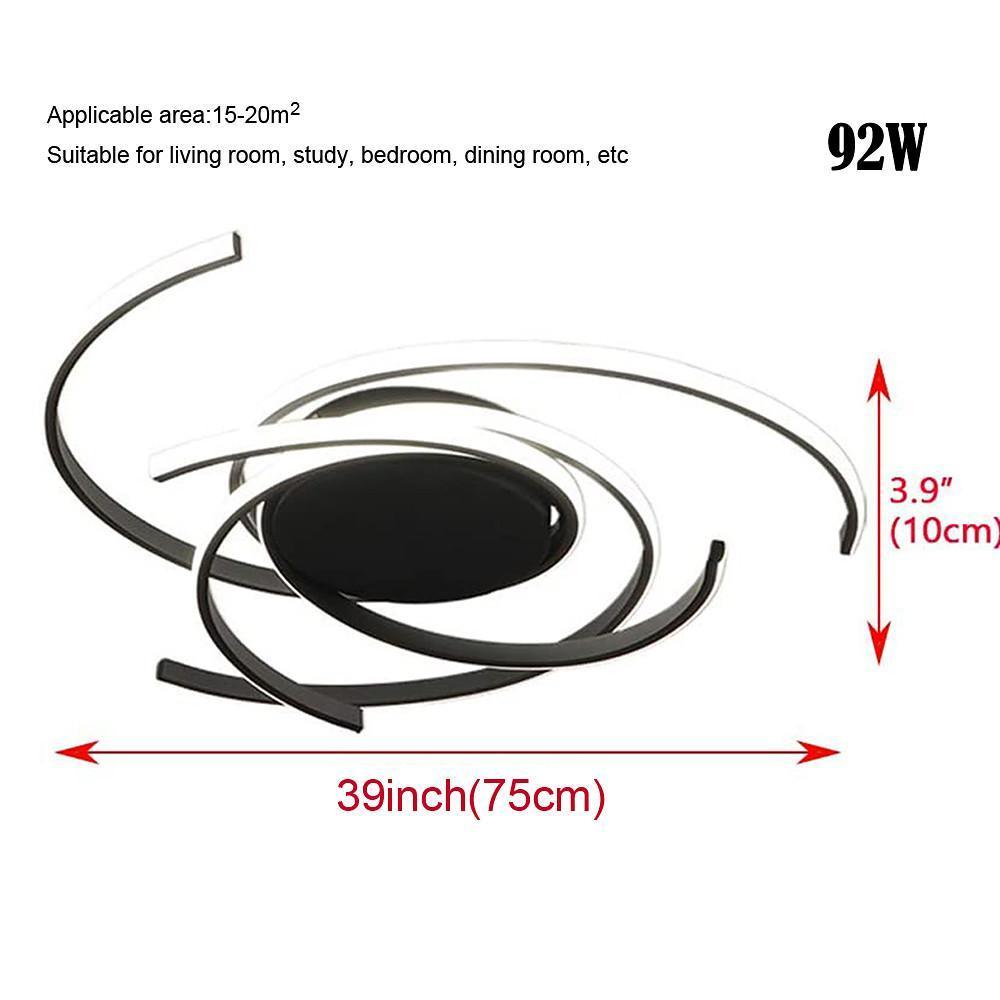 30" Abstract Swirl LED Flush Mount Ceiling Light - Modern Design