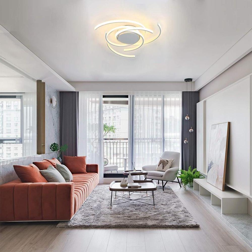 30" Abstract Swirl LED Flush Mount Ceiling Light - Modern Design