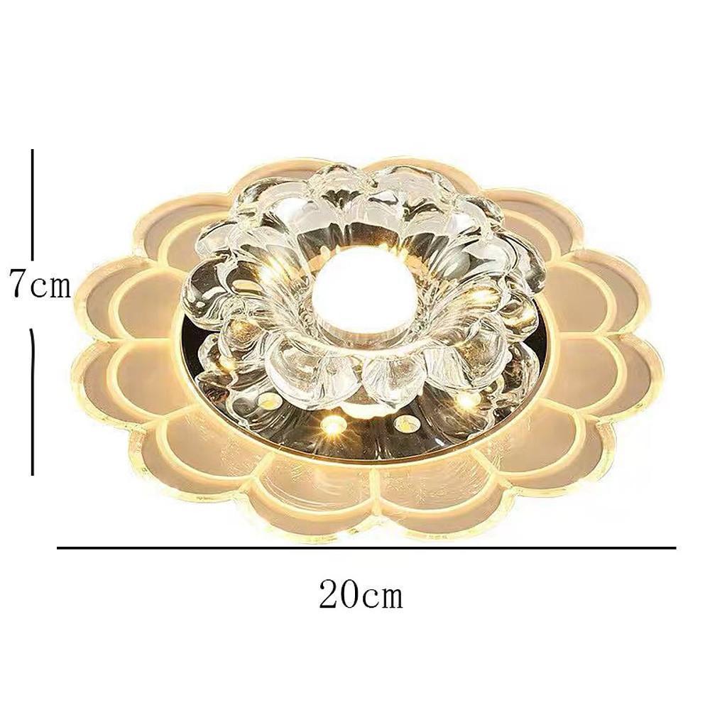 Floral Crystal Flush Mount LED Ceiling Light for Kids & Entryway