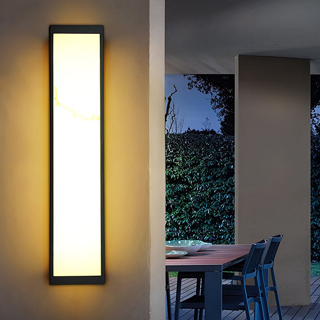 Modern LED Outdoor Wall Light - Stainless Steel & Marble Finish
