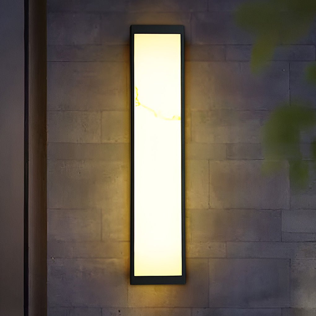 Modern LED Outdoor Wall Light - Stainless Steel & Marble Finish