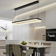 Modern Linear Chandelier with Dimmable LED & Remote Control