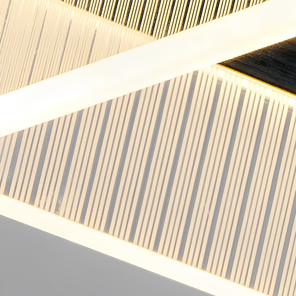 Modern Linear Chandelier with Dimmable LED & Remote Control