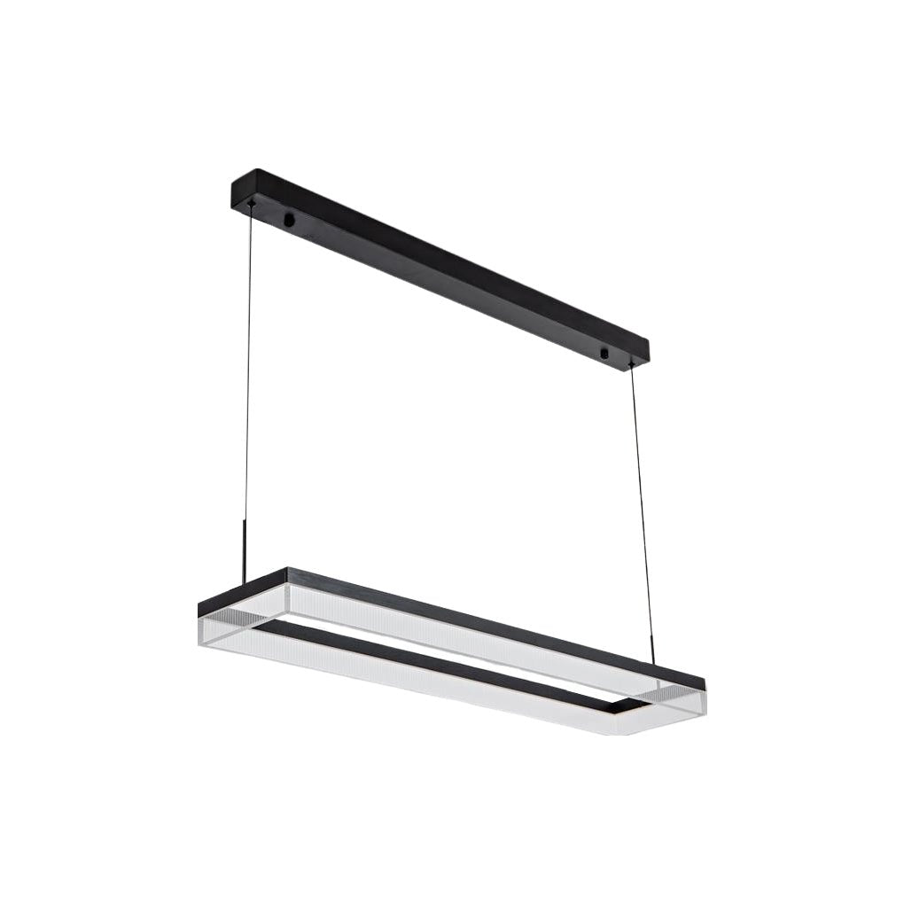 Modern Linear Chandelier with Dimmable LED & Remote Control